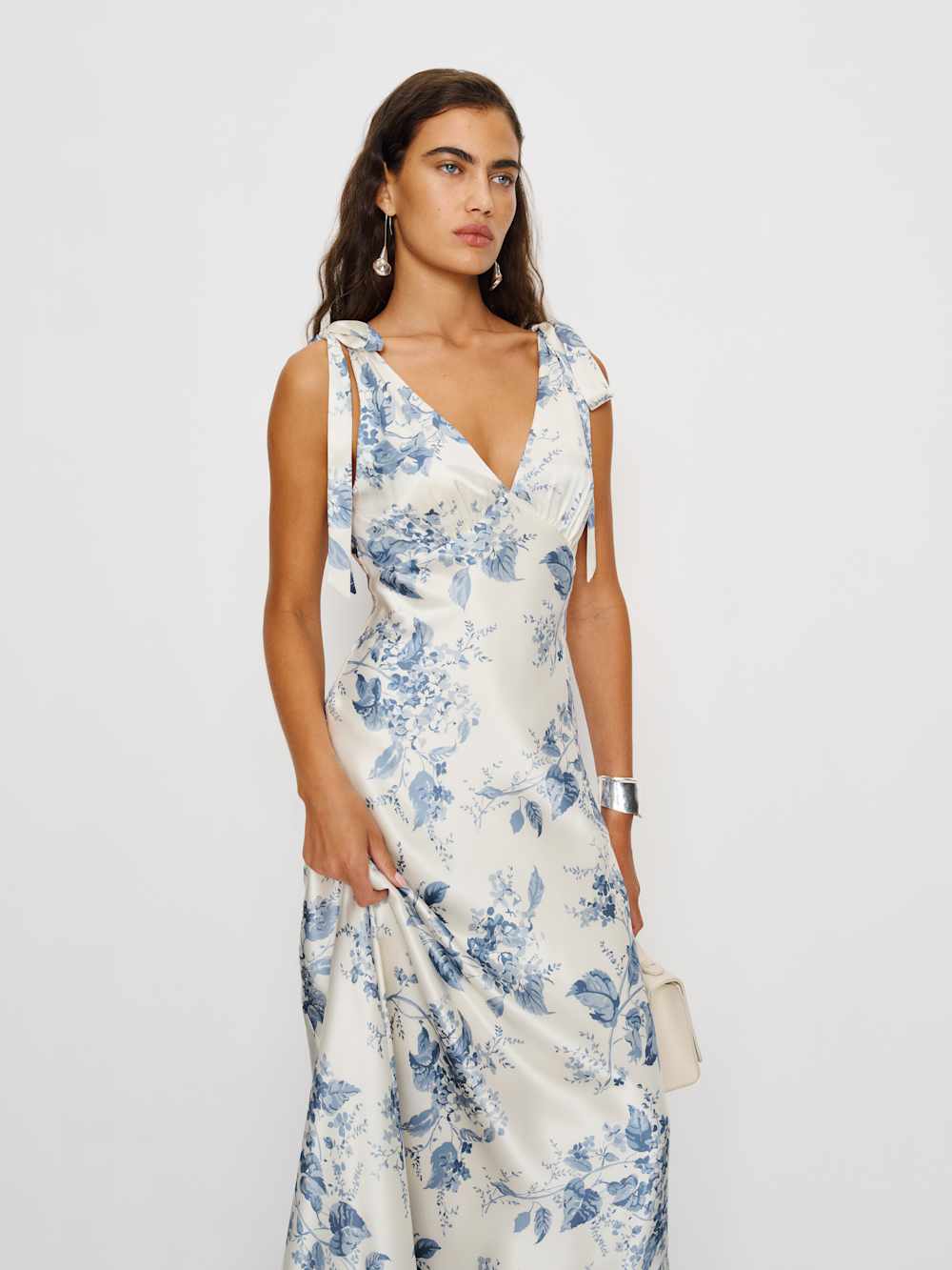 Reformation Pernille Silk Dress - Lupine