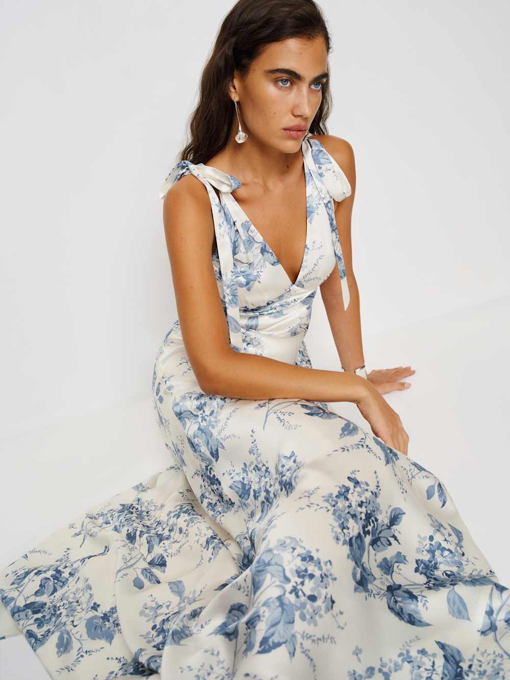 Reformation Pernille Silk Dress - Lupine