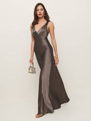 Reformation Pernille Silk Dress - Magnetic