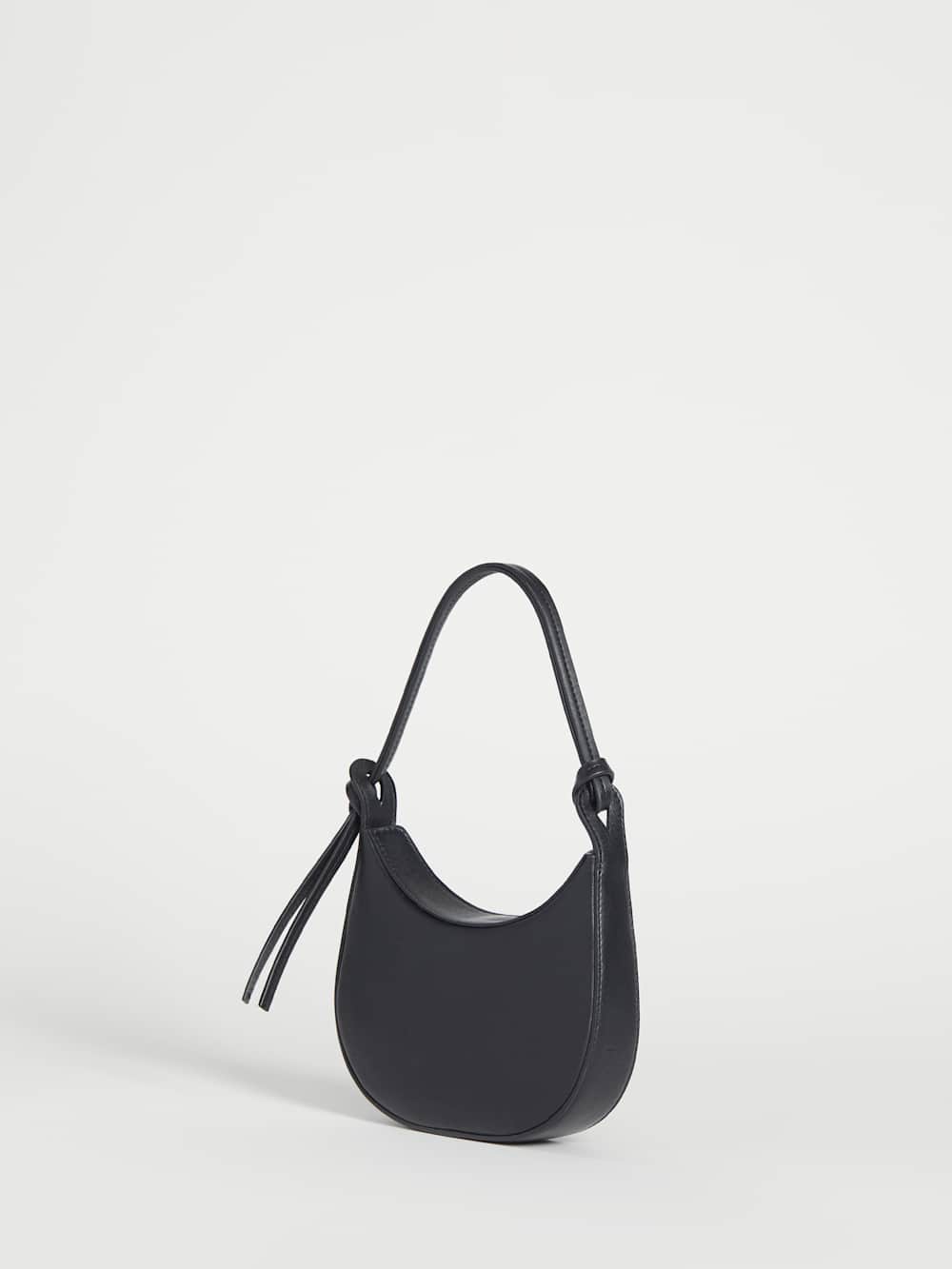 Reformation Mini Rosetta Shoulder Bag - Black Leather