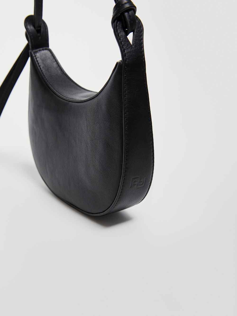 Reformation Mini Rosetta Shoulder Bag - Black Leather