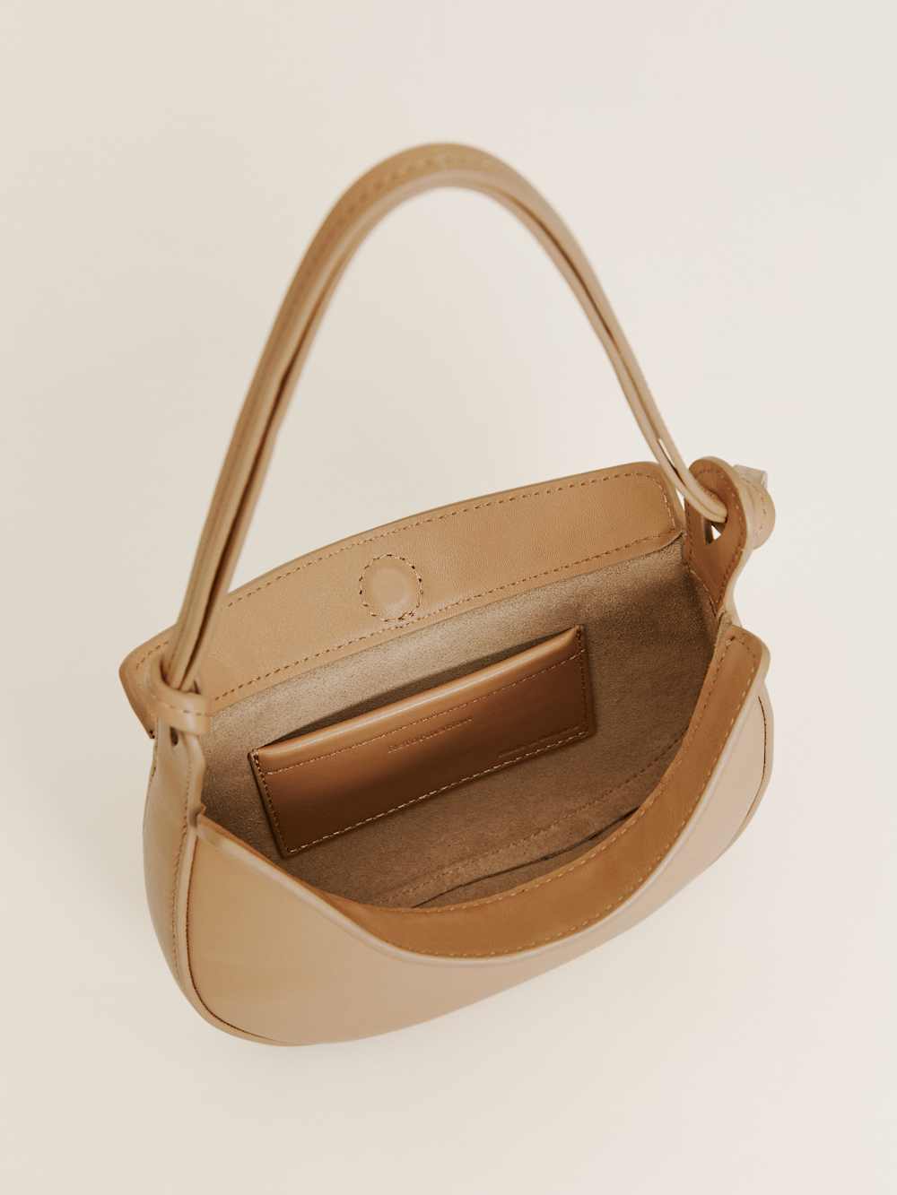 Reformation Mini Rosetta Shoulder Bag - Cappuccino Leather