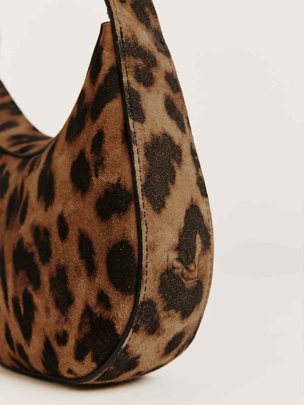 Reformation Mini Rosetta Shoulder Bag - Leopard Suede