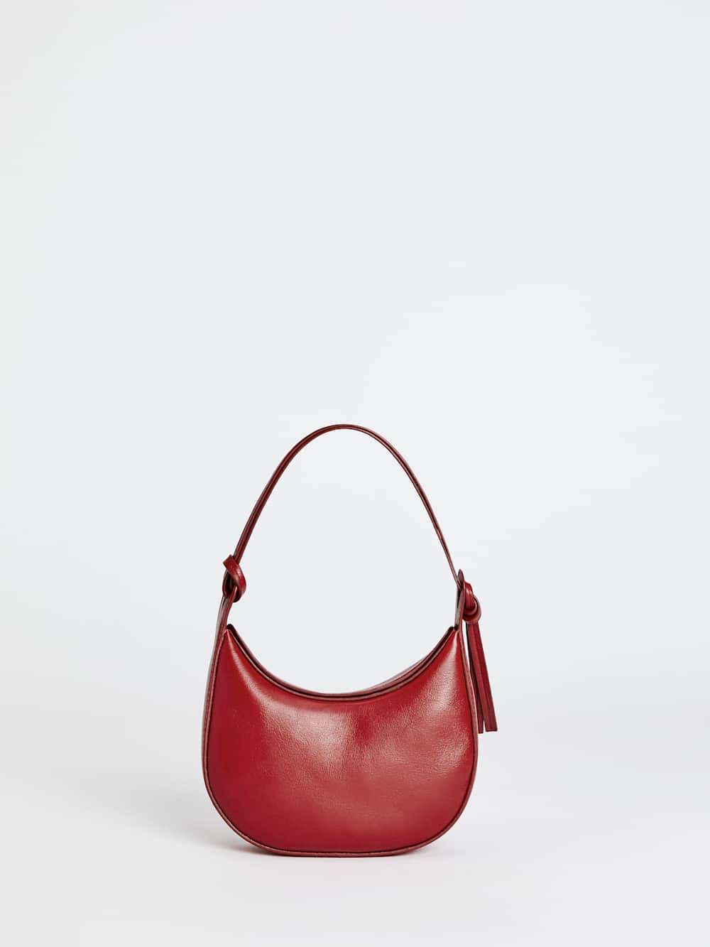 Reformation Mini Rosetta Shoulder Bag - Lipstick Leather