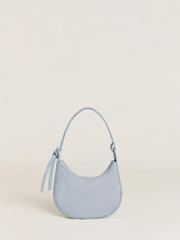 Reformation Mini Rosetta Shoulder Bag - Mist Suede