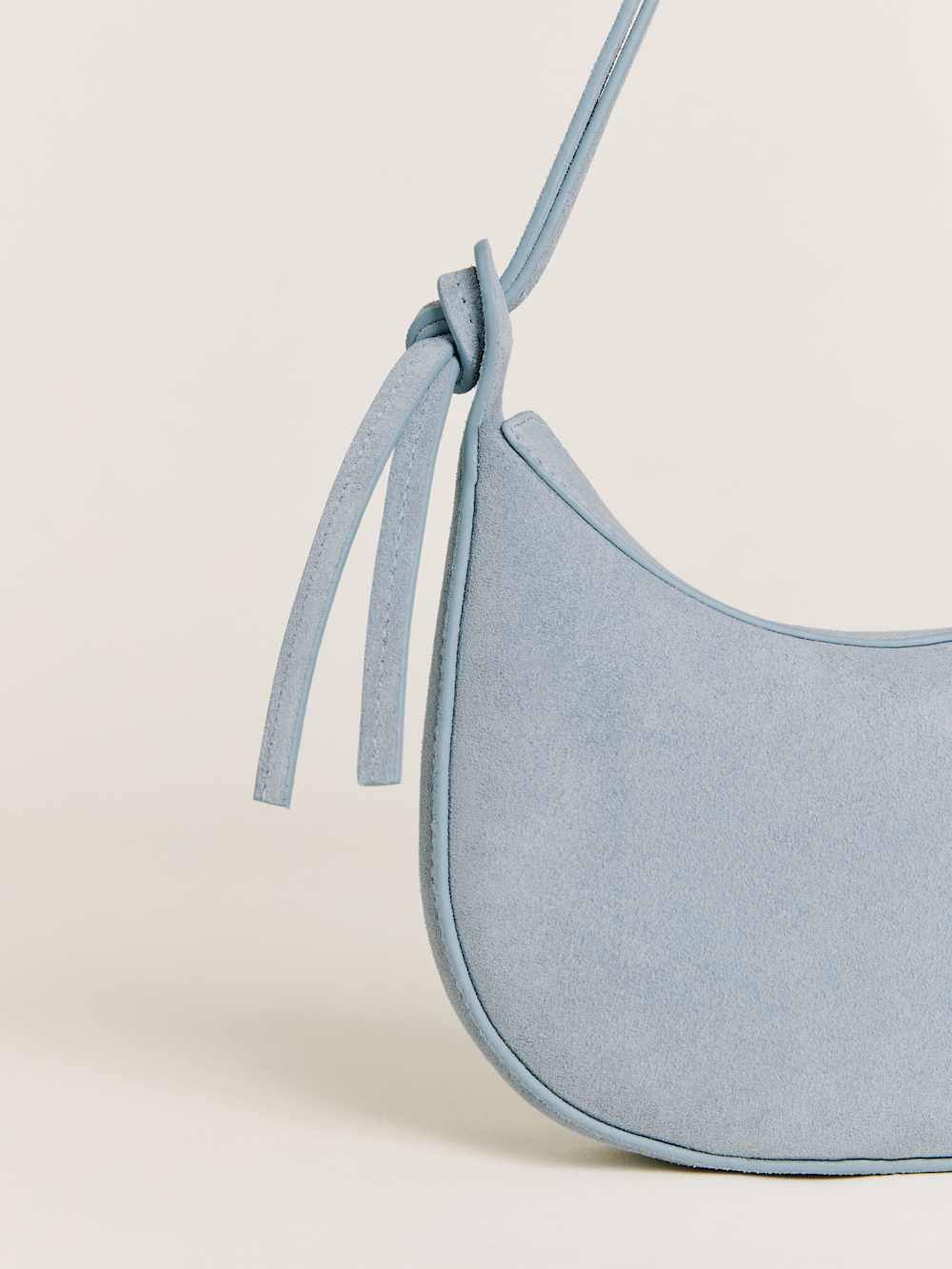 Reformation Mini Rosetta Shoulder Bag - Mist Suede