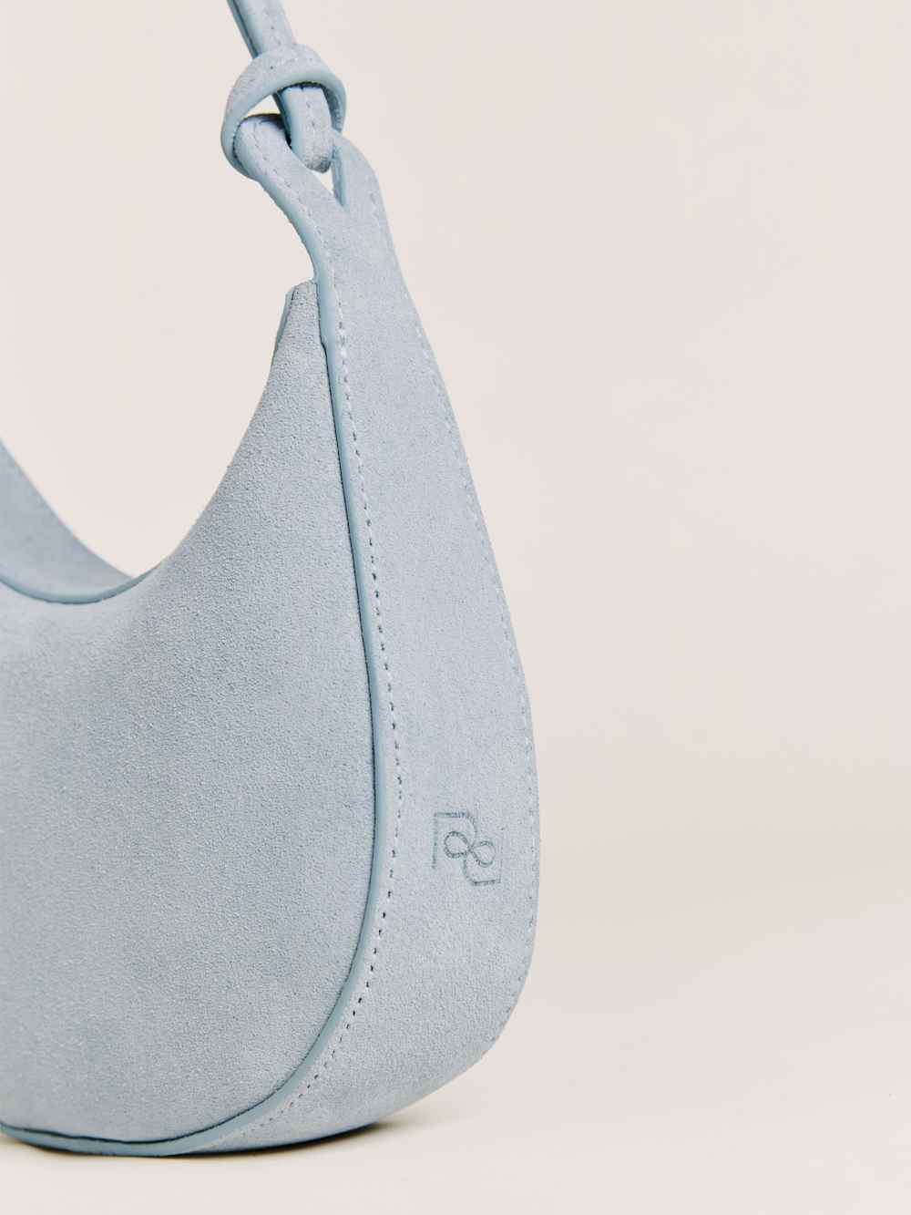 Reformation Mini Rosetta Shoulder Bag - Mist Suede