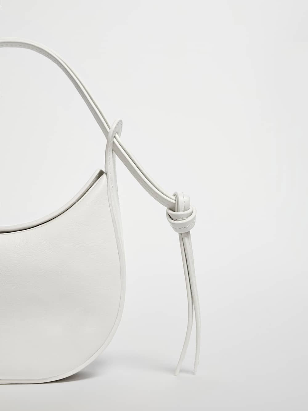 Reformation Mini Rosetta Shoulder Bag - White Leather