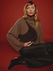 Reformation Medium Rosetta Shoulder Bag - Boss Suede