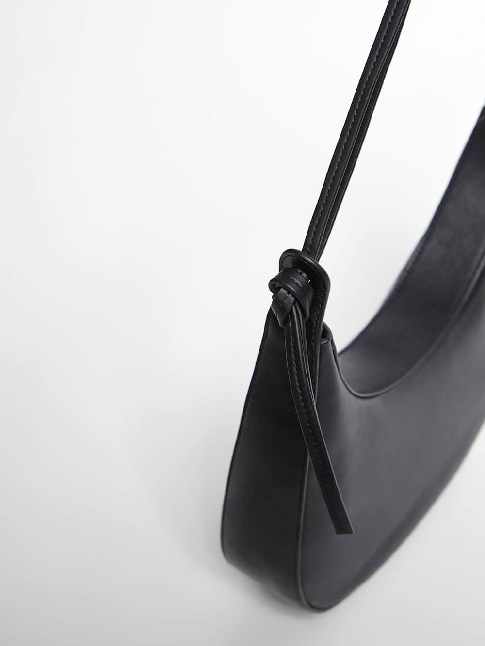 Reformation Medium Rosetta Shoulder Bag - Black Leather