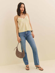 Reformation Medium Rosetta Shoulder Bag - Farro Suede