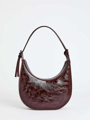 Reformation Medium Rosetta Shoulder Bag - Rum Raisin Crinkle Patent
