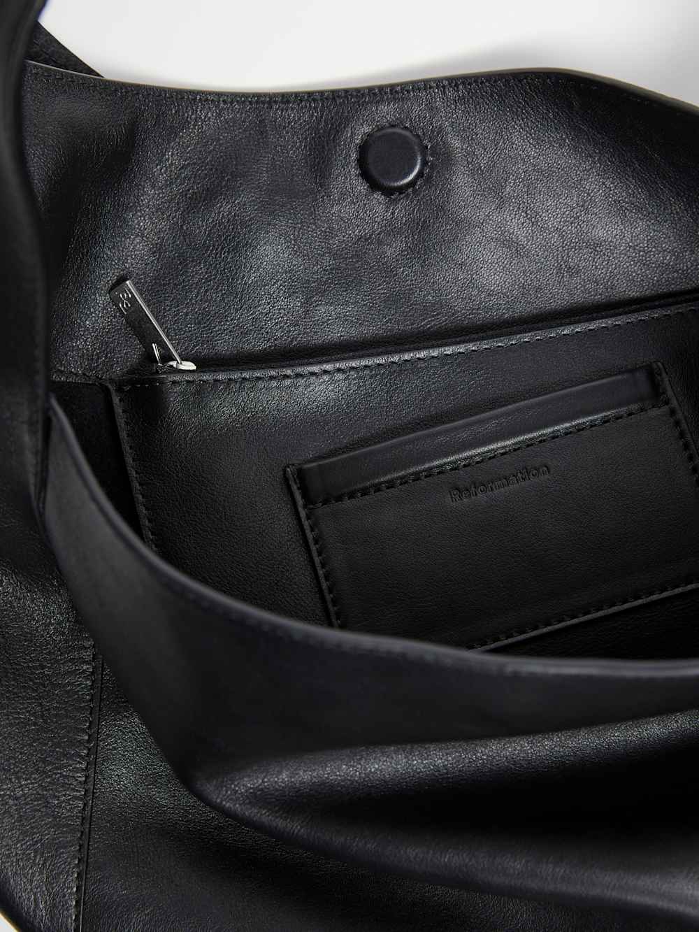 Reformation Small Vittoria Tote - Black Leather