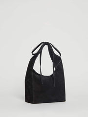 Reformation Small Vittoria Tote - Black Suede