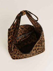 Reformation Small Vittoria Tote - Leopard Suede