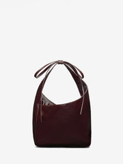 Reformation Small Vittoria Tote - Rum Raisin Crinkle Patent
