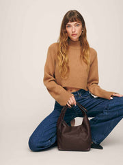 Reformation Small Vittoria Tote - Tobacco Leather