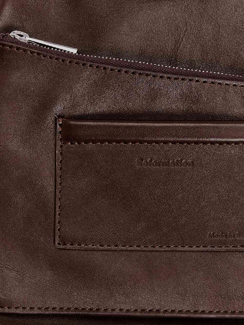 Reformation Small Vittoria Tote - Tobacco Leather