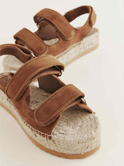 Reformation Trinity Sport Espadrille - Toasted Brown Suede