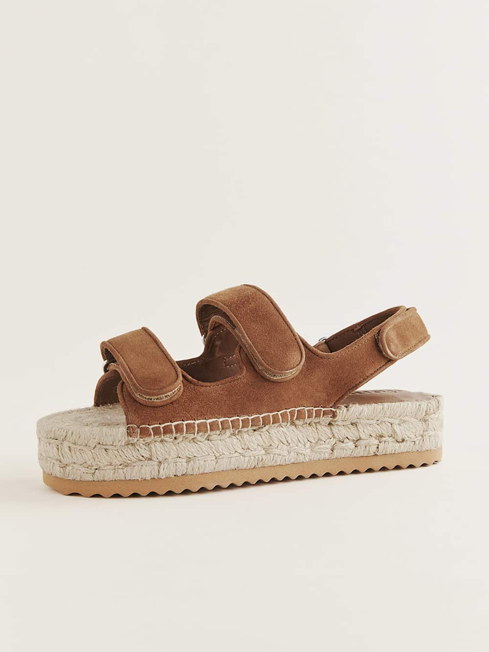 Reformation Trinity Sport Espadrille - Toasted Brown Suede