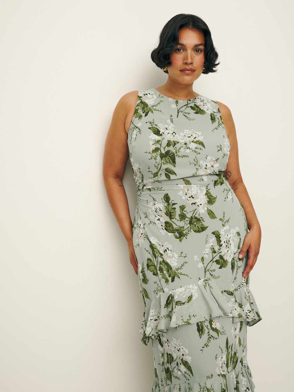 Reformation Magnus Dress Es - Tea Garden