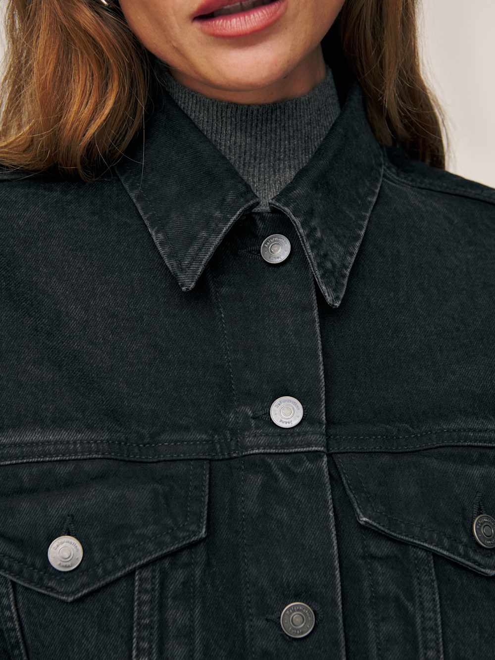 Reformation Jori Cropped Denim Jacket - Turano