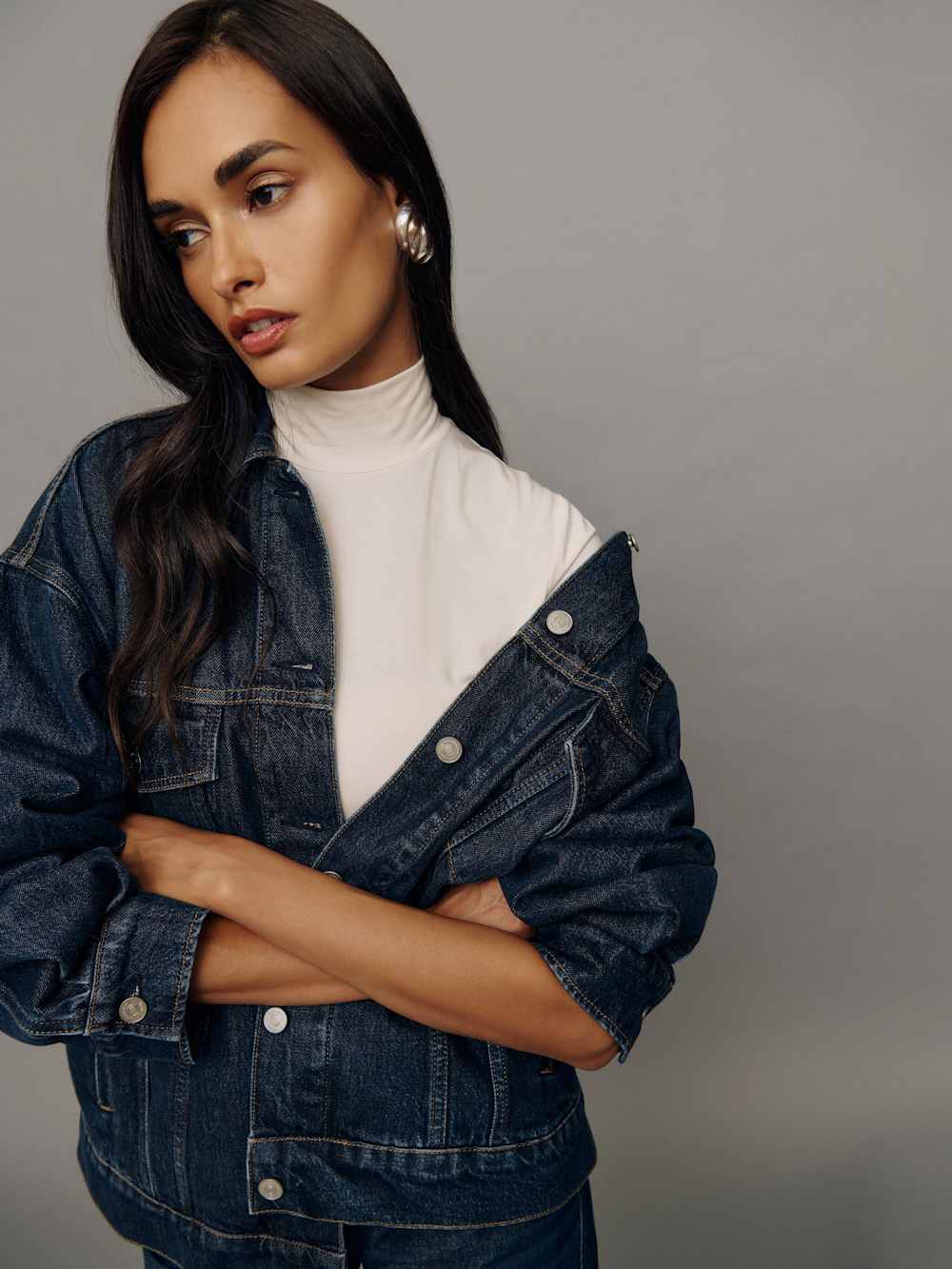 Reformation Brooks Oversized Denim Jacket - Mille