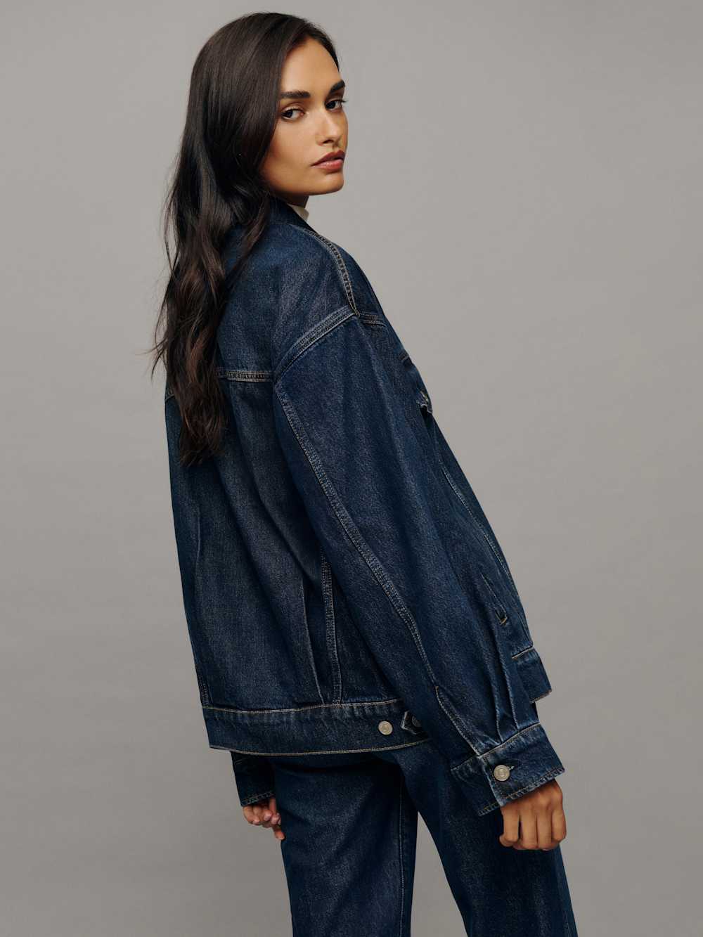 Reformation Brooks Oversized Denim Jacket - Mille
