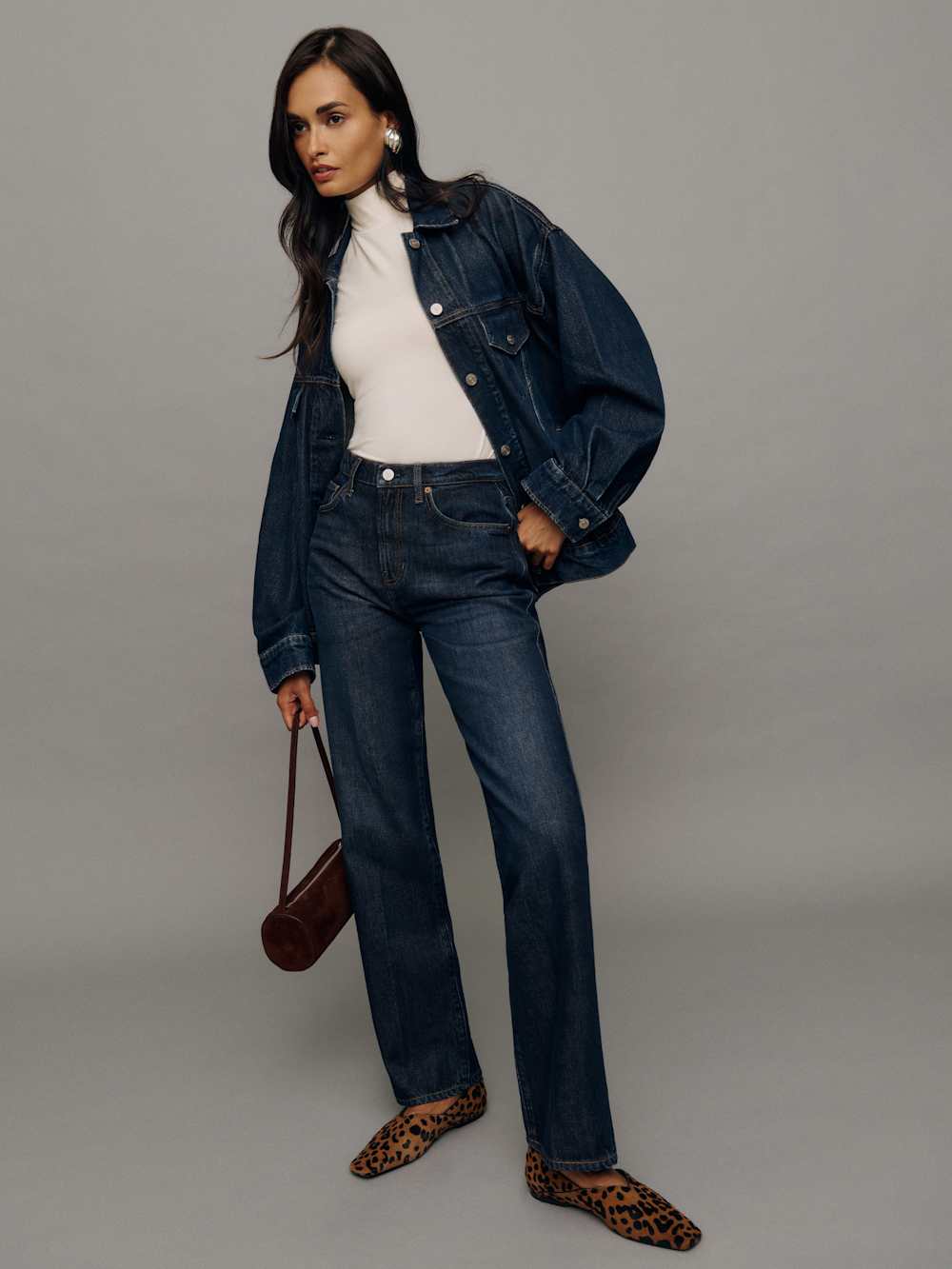 Reformation Brooks Oversized Denim Jacket - Mille