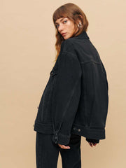 Reformation Brooks Oversized Denim Jacket - Turano