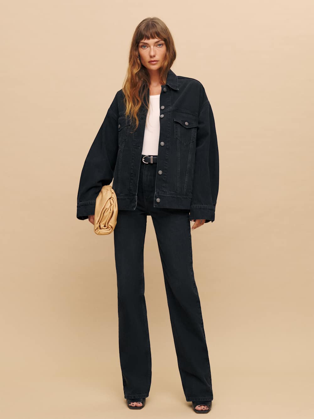 Reformation Brooks Oversized Denim Jacket - Turano