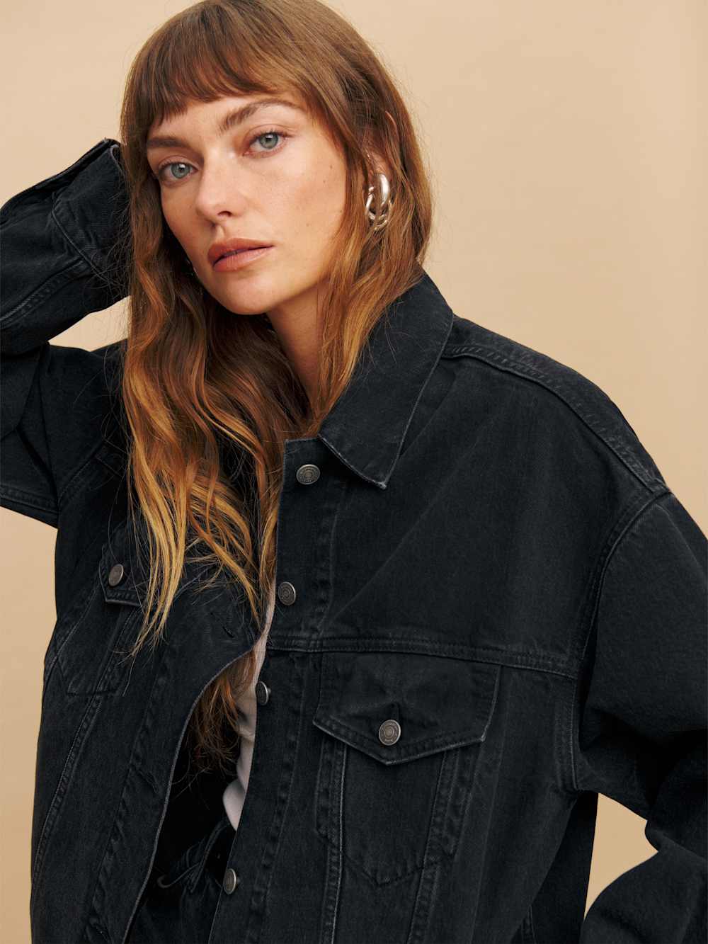 Reformation Brooks Oversized Denim Jacket - Turano