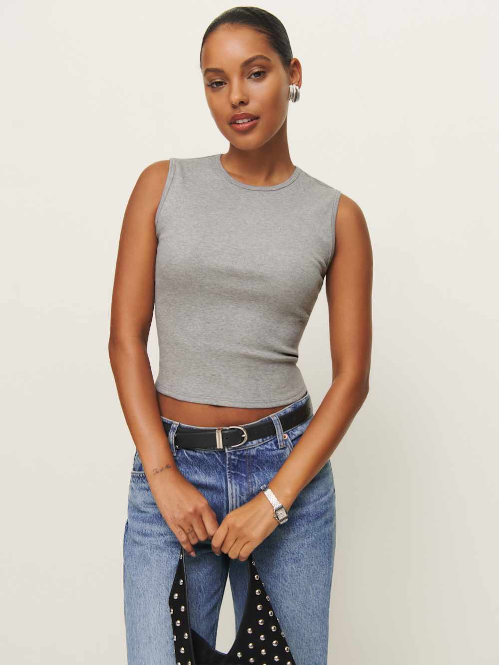 Reformation Ryland Tank - Heather Grey