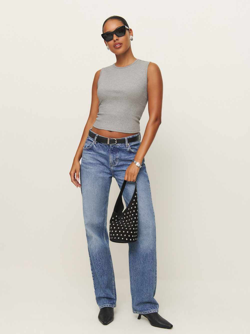 Reformation Ryland Tank - Heather Grey
