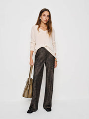 Reformation Gale Satin Mid Rise Bias Pant - Venom