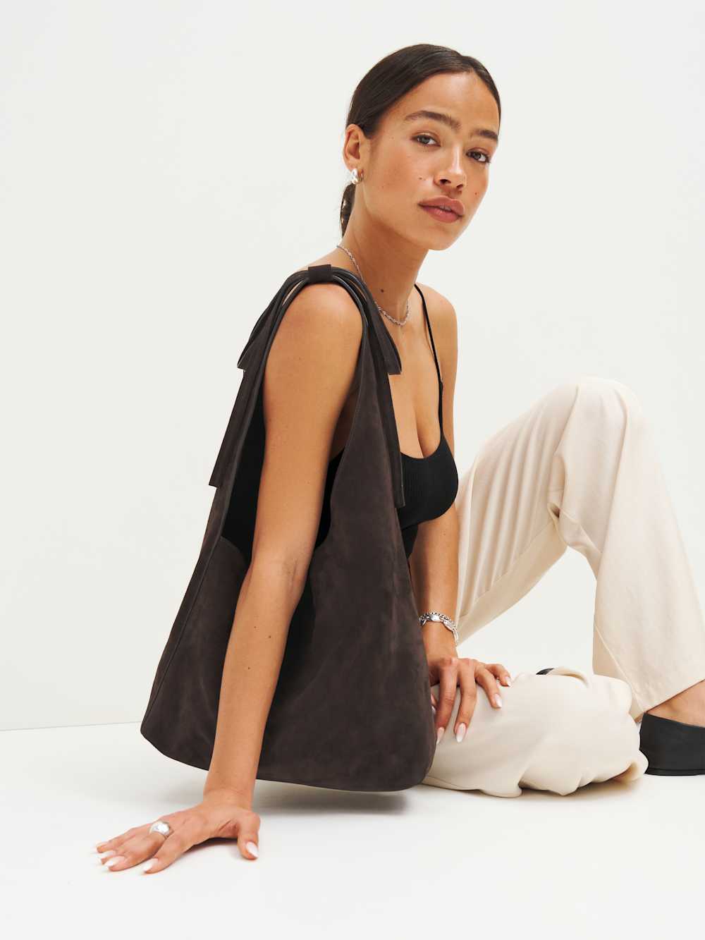 Reformation Medium Vittoria Tote Bag - Boss Suede