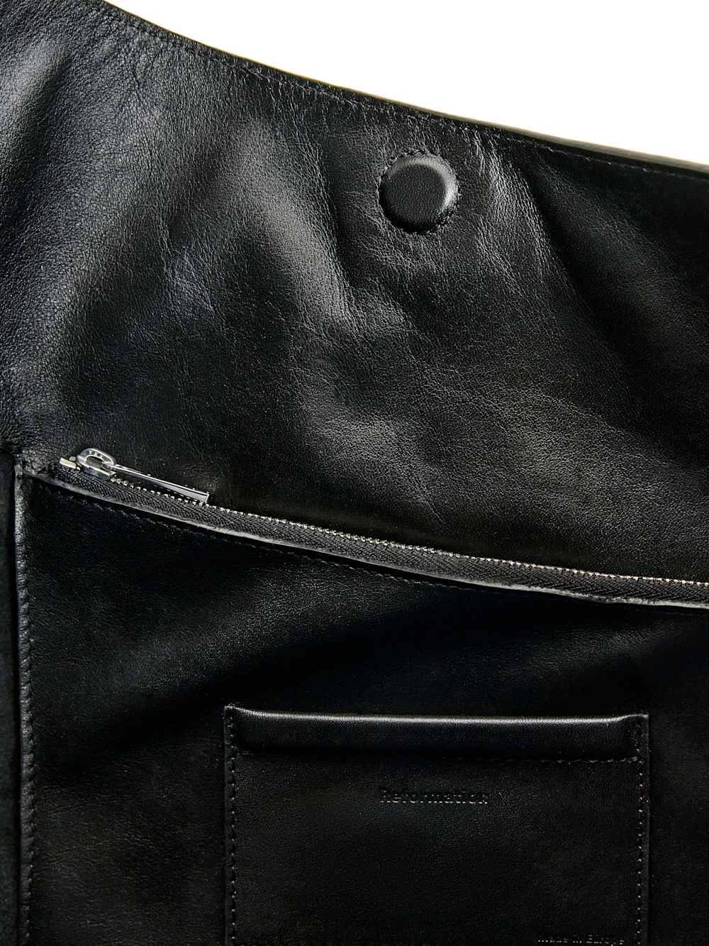 Reformation Medium Vittoria Tote Bag - Black Leather
