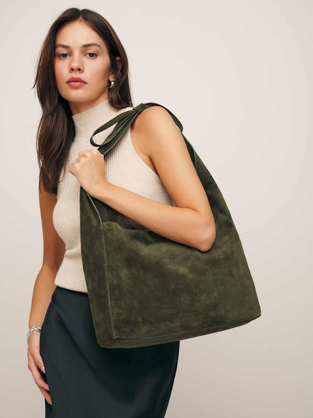 Reformation Medium Vittoria Tote Bag - Leccio Suede