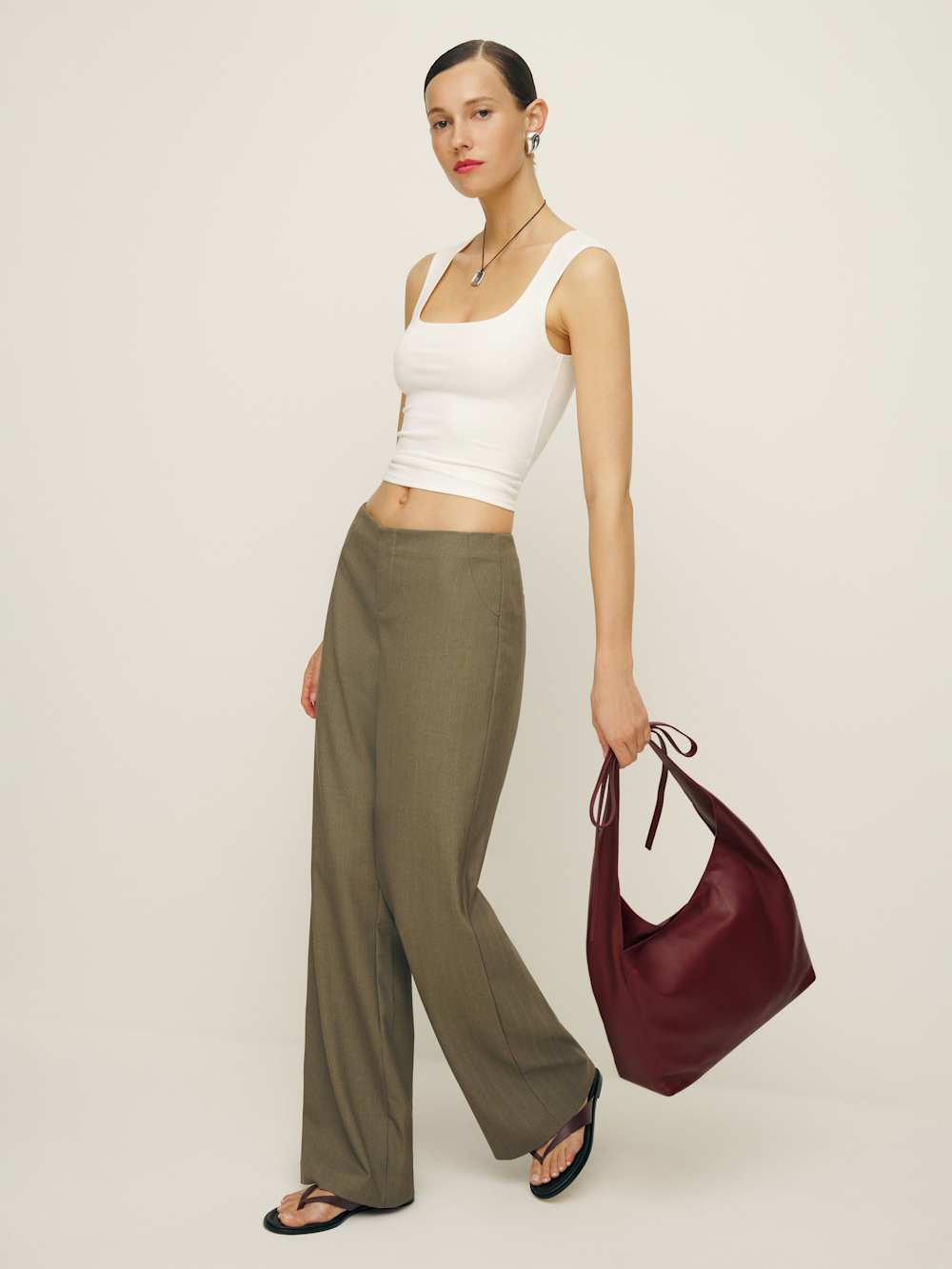 Reformation Medium Vittoria Tote Bag - Cremisi