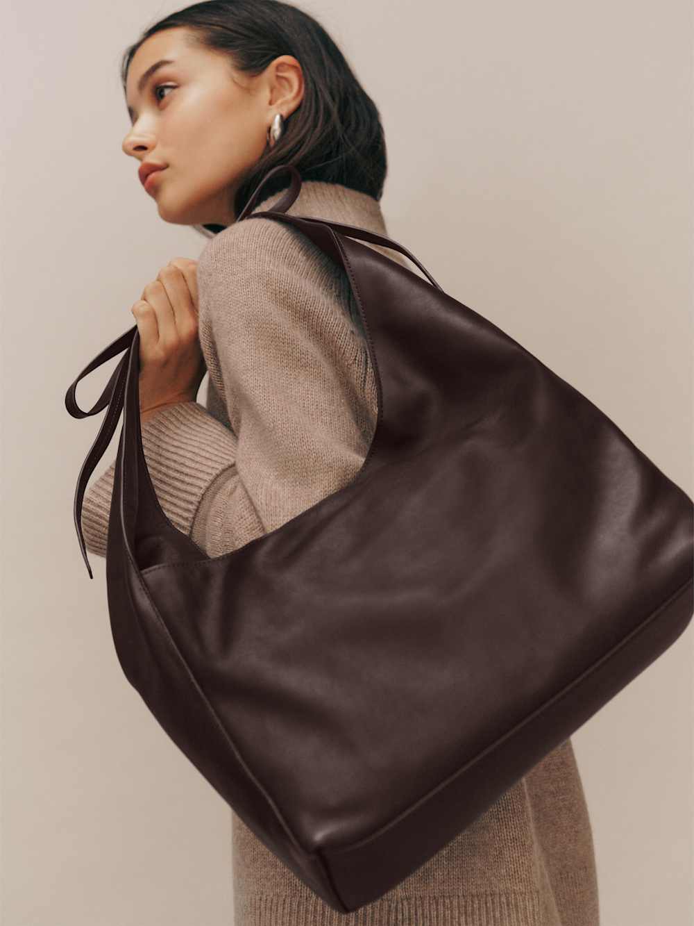 Reformation Medium Vittoria Tote Bag - Tobacco Leather