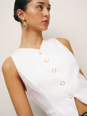 Reformation Aspen Linen Top - White