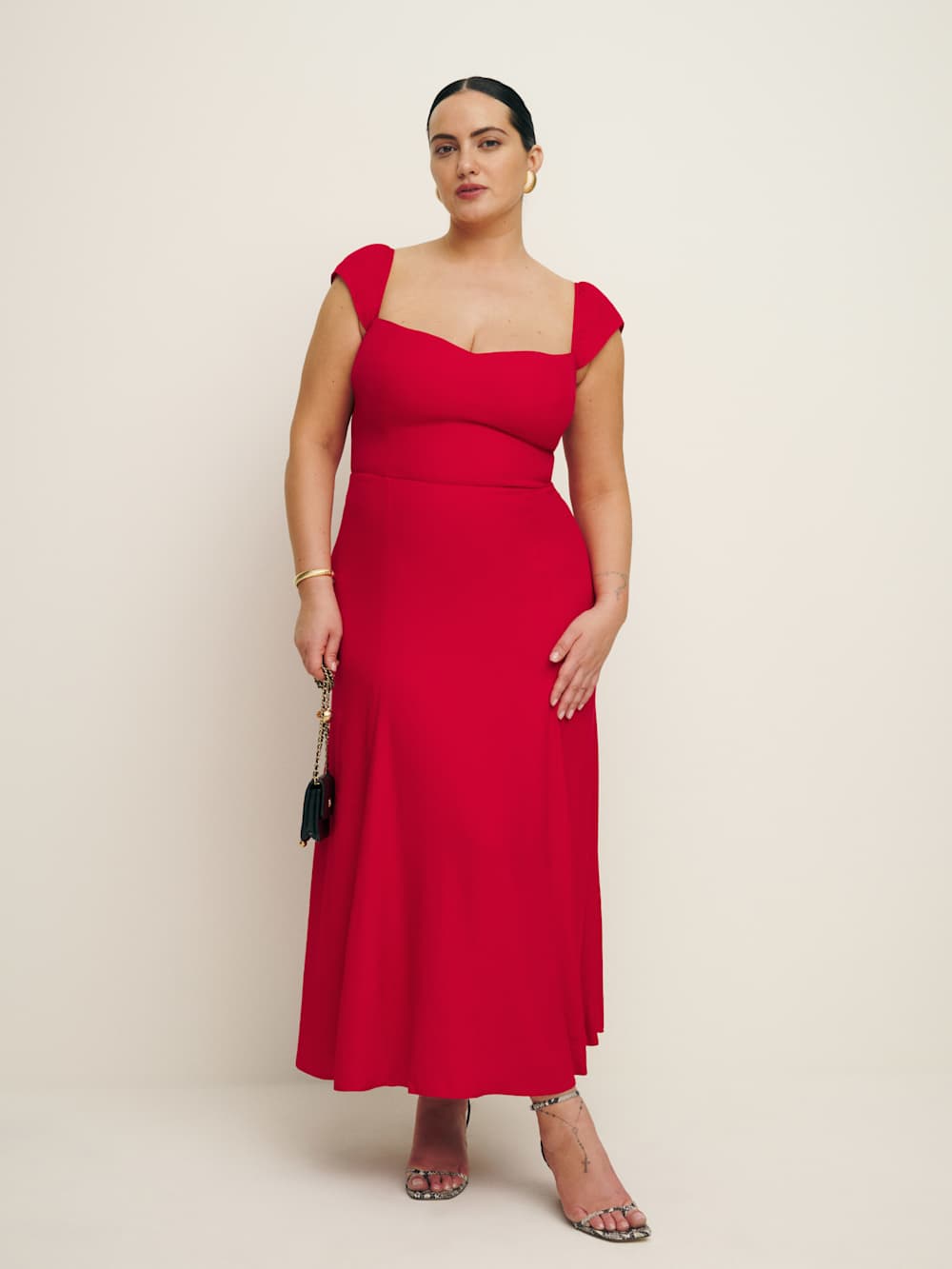 Reformation Bryson Dress Es - Cherry