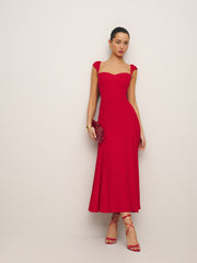 Reformation Petites Bryson Dress - Cherry