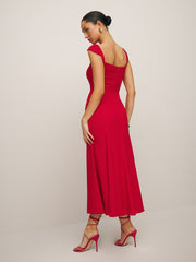 Reformation Petites Bryson Dress - Cherry