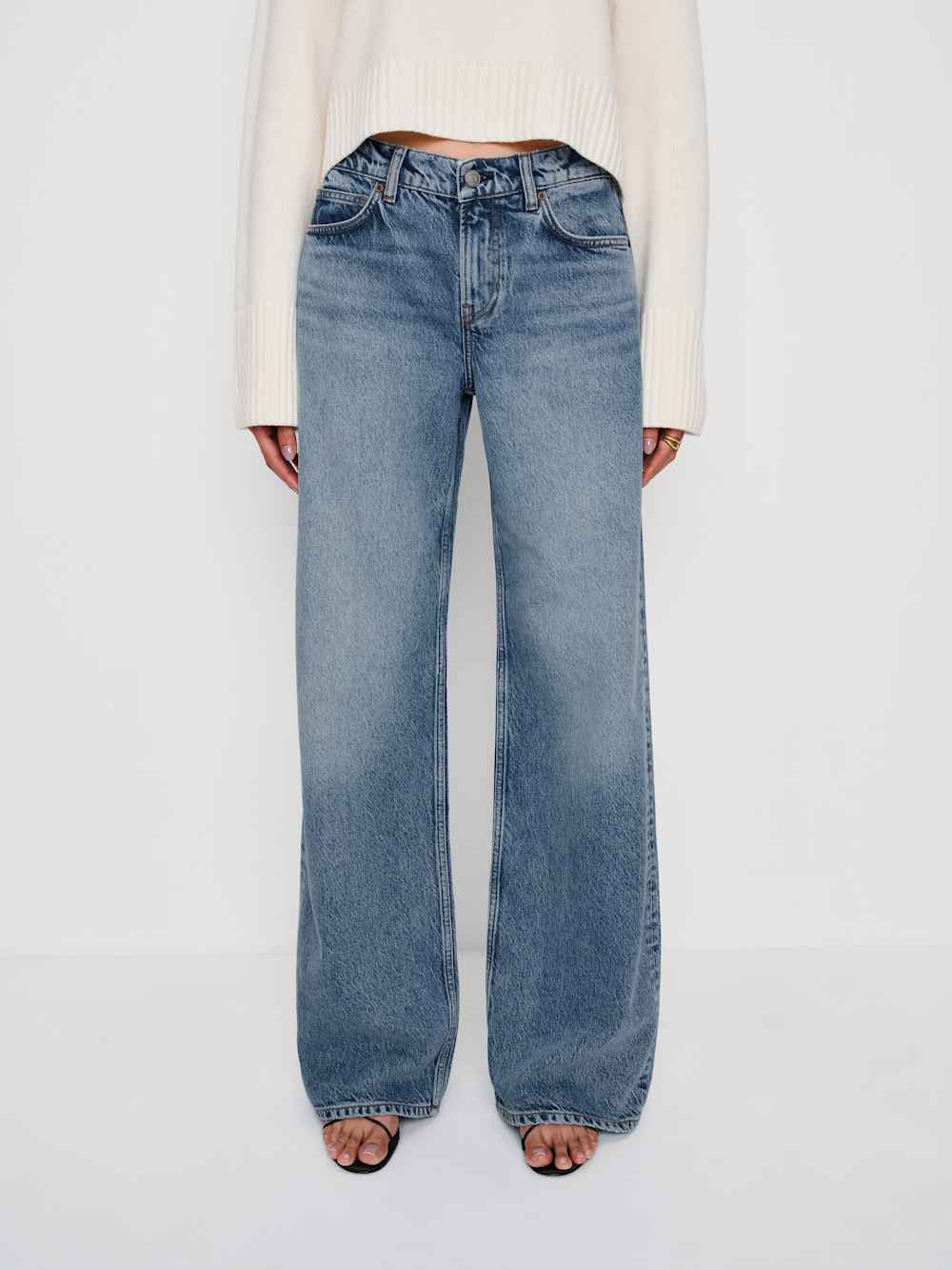 Reformation Cary Low Rise Slouchy Wide Leg Jeans - Colorado