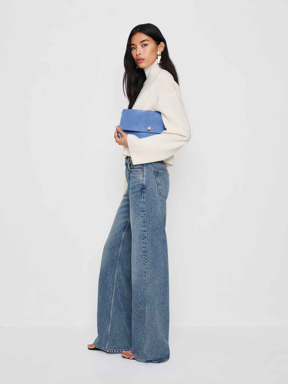 Reformation Cary Low Rise Slouchy Wide Leg Jeans - Colorado