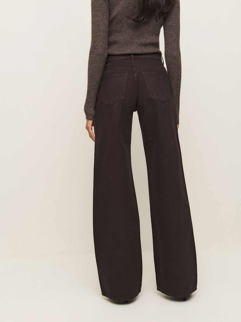 Reformation Cary Low Rise Slouchy Wide Leg Jeans - Mole