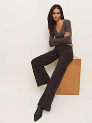 Reformation Cary Low Rise Slouchy Wide Leg Jeans - Mole