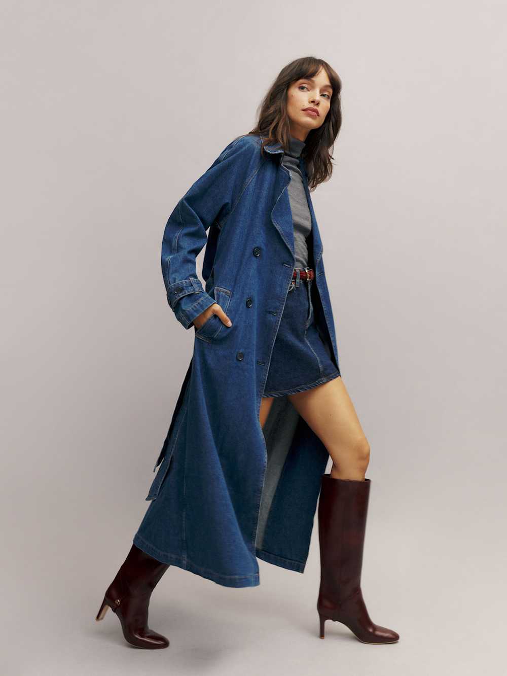 Reformation Hayes Denim Trench Coat - Estes