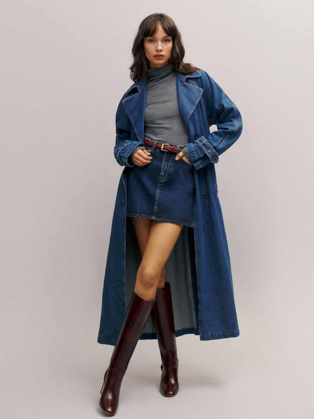 Reformation Hayes Denim Trench Coat - Estes